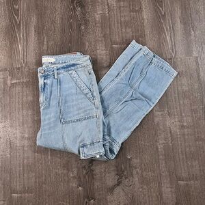 Hidden Women's Blue Tracey Cargo Straight Stretch Jean